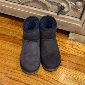 Ugh Navy short Cozy Black Suede Boots